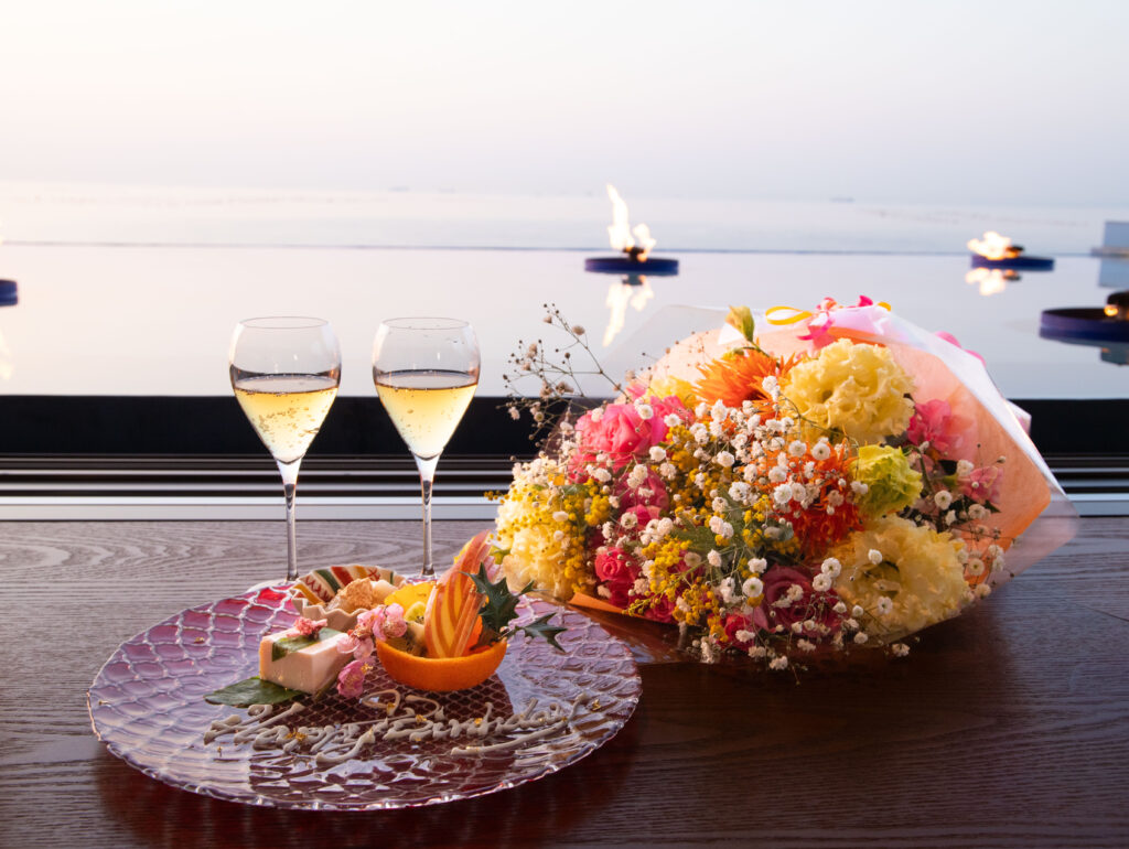 7月ディナー】七夕の夜や夏のドライブデートに。淡路島の夕日と食材を